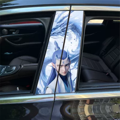 window B pillar protective film black – Body sticker - nezha-4-1-pair-of-driver-and-co-pilot