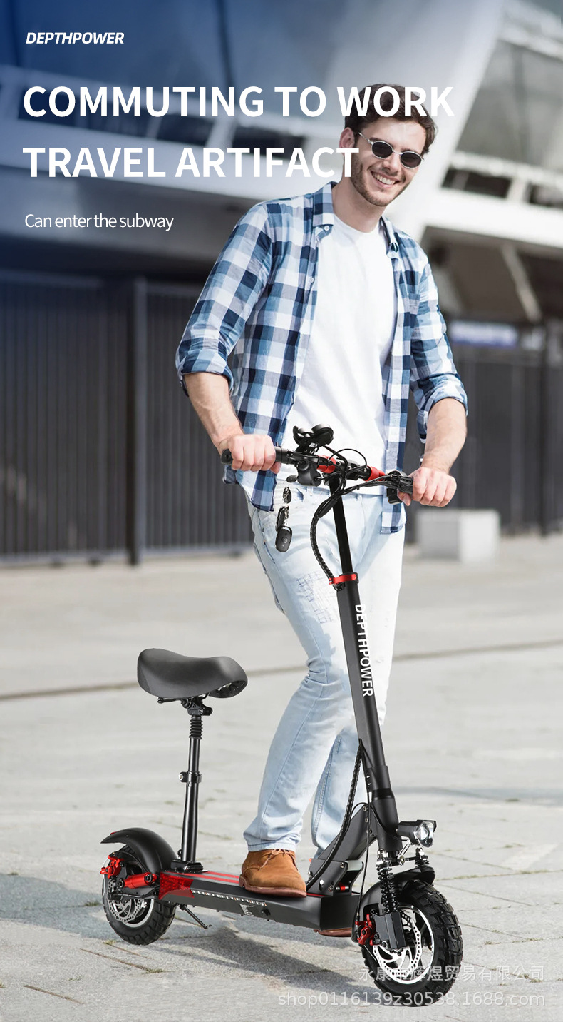 Cross-Border Exclusive Supply of Electric Scooters for Adults, Portable Folding Two-Wheeled Mobility Scooters, 10inch Models
