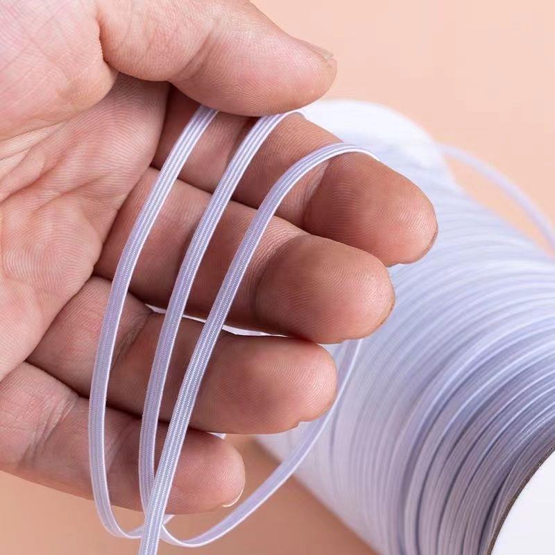 走马松紧带高弹力细扁黑白色耐用裤腰橡皮筋婴儿袖套裤脚收口