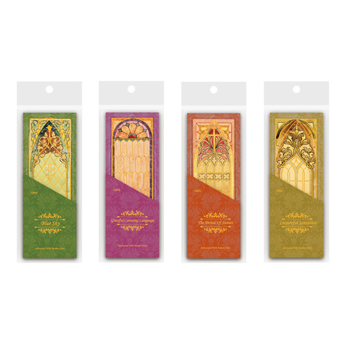 Cross-border retro love Roman city series PET bronzing wallet stickers collage card wallet decorative flower window bookmark