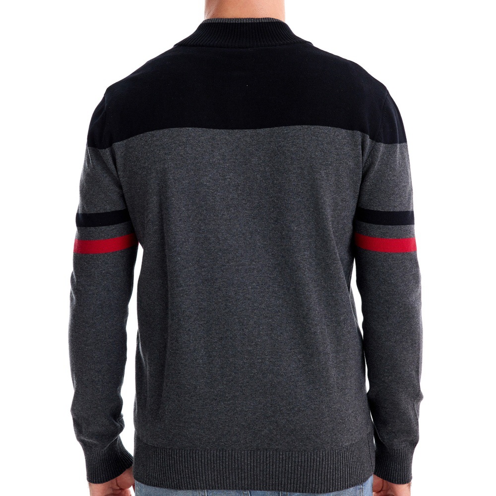 Automne et hiver nouveau cardigan européen pull tricoté à glissière tendance de la mode vêtements pour hommes_voghion.com
