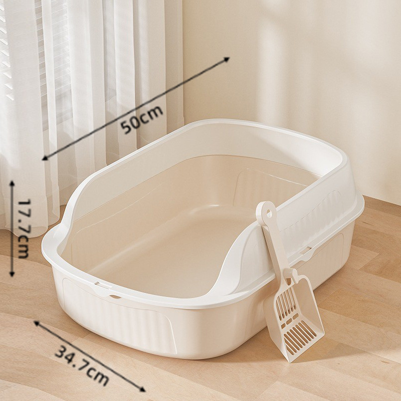 Semi-cerrado, arena para gatos, cerca alta super grande, inodoro para gatos a prueba de salpicaduras, arena para gatos, arena para gatos, pala al por mayor.