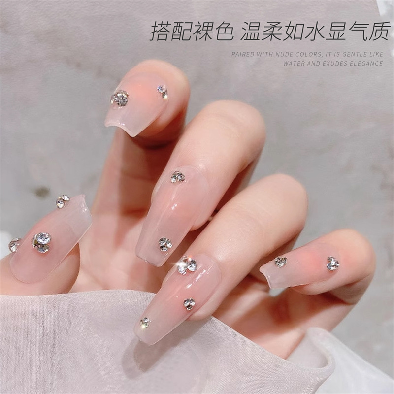 Joyas japonesas de diamantes de fondo puntiagudo de uñas de 12 cuadros Wen Wizard con el mismo estilo de diamantes de imitación de vidrio AB transparente decoración de diamantes de pila de uñas