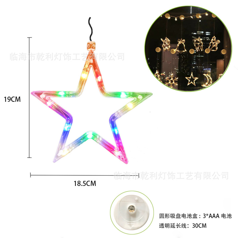 LED decoración de Navidad lámpara de succión muñeco de nieve árbol de Navidad lámpara de la batería ins viento ventana diseño caja de la batería forma lámpara colgante