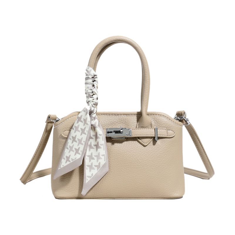 Versión coreana del bolso de nicho 2025 verano nuevo bolso de hombro con patrón de lichi bolso de mensajero casual de todo fósforo mujer