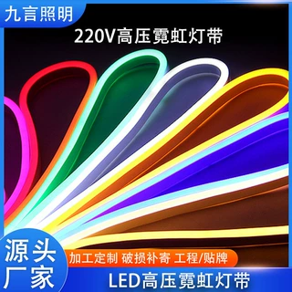 led高压无导线柔性霓虹灯带单色220v高亮户外防水装饰灯条灯带批