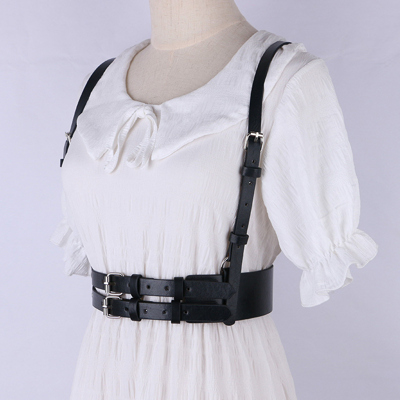 Punk Harajuku-stil hofteholder til kvinder, camisole-bælte, funktionelt overtøj, taljeholdere_voghion.com