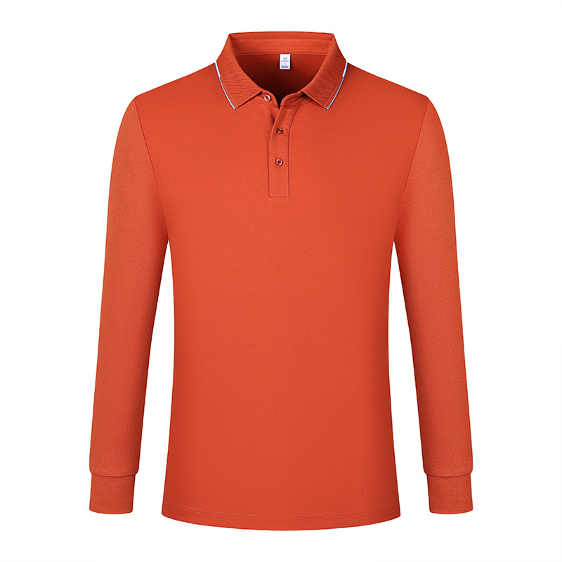 Ropa de trabajo profesional de alta gama ropa personalizada lana seda otoño invierno camisa polo de manga larga personalizada logotipo impresa