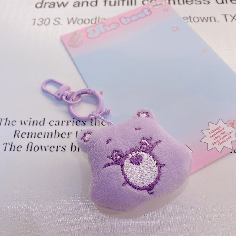 HD843A025 tela de otoño púrpura relleno de algodón muñeca llavero colgante bolso colgante de teléfono móvil