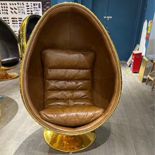 蛋椅铝皮铆钉尖蛋椅ball chair鹅创意懒人椅工业风个性尖球椅铁艺