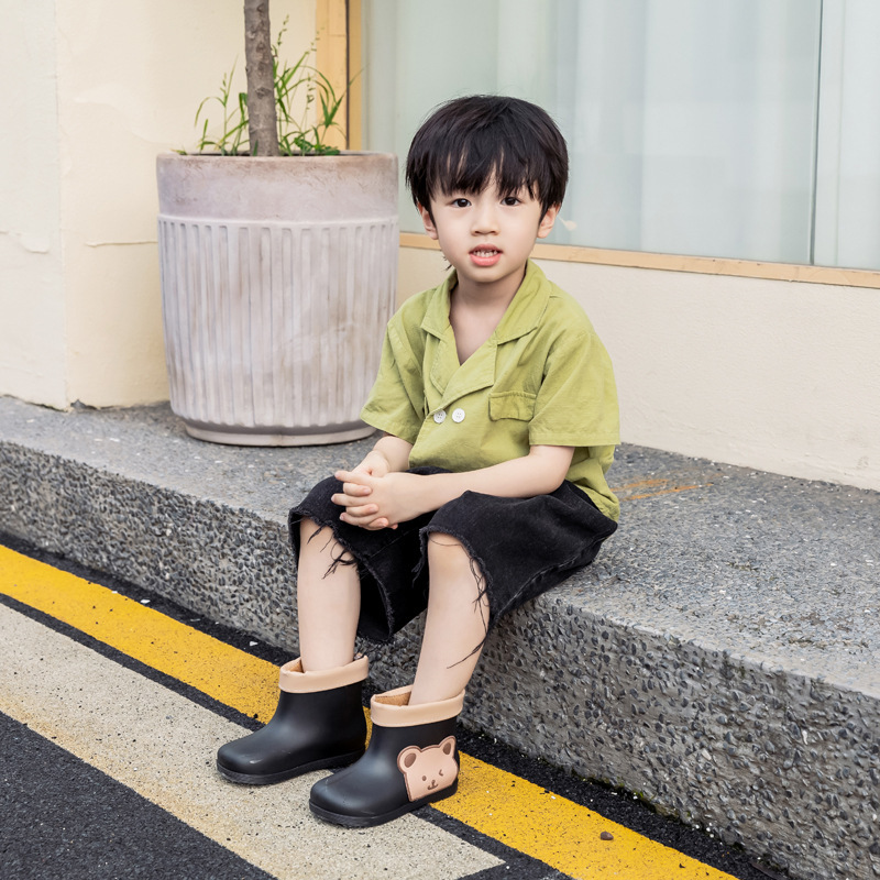 Children's Rain Boots for Boys and Girls, Summer Rain Boots for Toddlers and Babies, Lightweight Water Shoes, Non-Slip Water Boots, Kidsren's Rubber Shoes