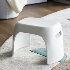 Japanese style bathroom non-slip thickened small stool children's bench plastic living room shoe changing stool large and tall model