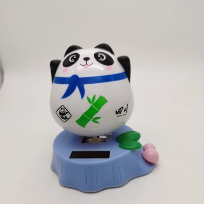 Panda Doll Cartoon Animal: Car ornaments - 91010-nodding-panda-blue