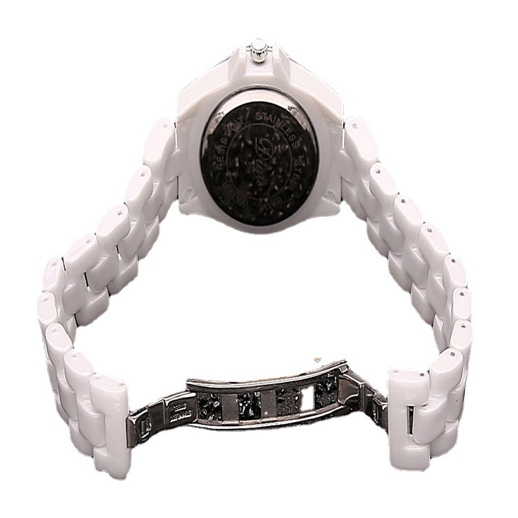 Classic waterproof fashionable trend white women's watch