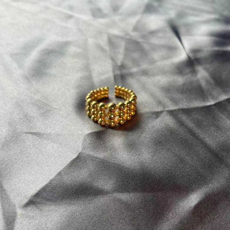 Ball, Solid Color Pattern 1 Piece Simple Style Ball Solid Color Alloy Plating Hollow Out 18k Gold Plated Women's Rings