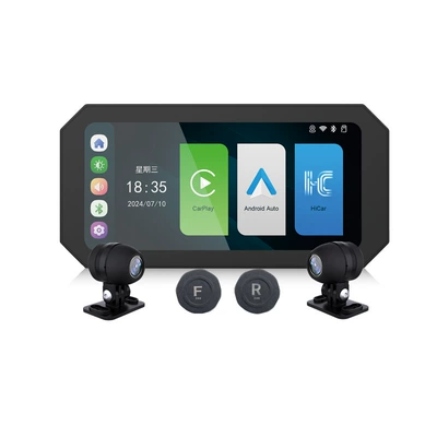 New motorcycle driving recorder intelligent car tire pressure monitoring anti-theft bracket for locomotives (Motorcycle driving recorder) - carplaydual-lens-videotire-pressure