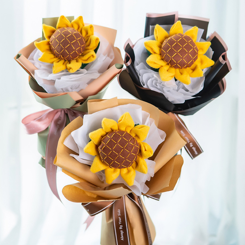 Sunflower Sunflower Bouquet No-sew Fabric DIY Material Kit Homemade Fabric Handheld Flower Teacher's Day Gift