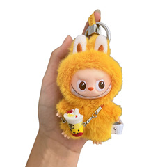 迷你版POPMART泡泡玛特Labubu4代坐坐派对搪胶玩偶挎包配件拉布布