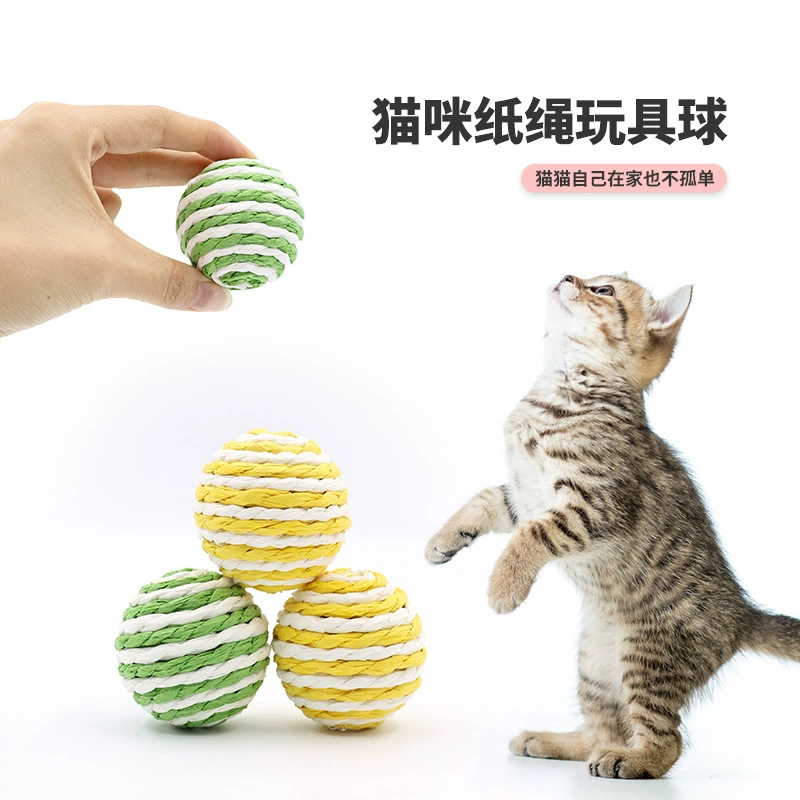 Забавный бумажный шарик для кошек, звук, жевание, интерактивное самоприятствие, забавный игрушечный мяч для кошек, товары для домашних животных, игрушки для кошек оптом