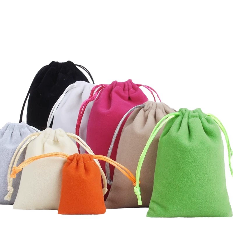 Оптовая продажа фабрики мешок бархата мешок Drawstring ювелирных изделий мешок Drawstring мешок хранения бархата фланель упаковывая мешок печати логотипа