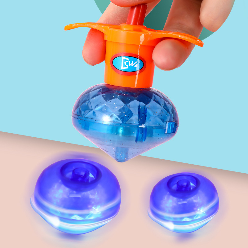 Emisión de luz torsion Gyro Toy puesto de mercado nocturno infantil regalo catapulta Gyro juguete emisor de luz al por mayor transfronteriza