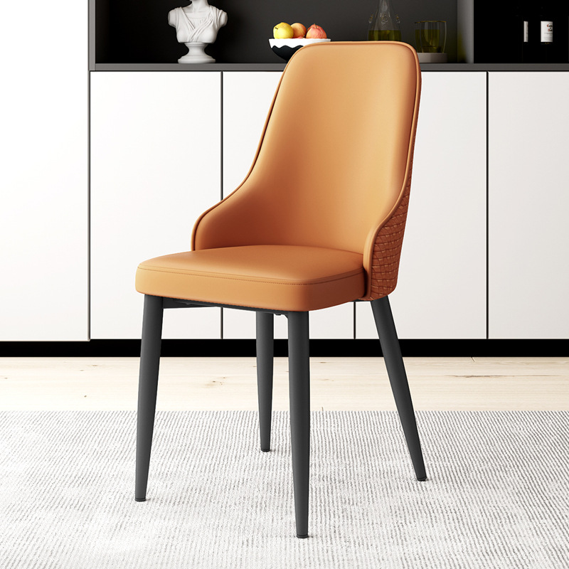 silla de comedor simple moderna sala de estar mesa de comedor silla taburete de hotel respaldo grueso silla de seda