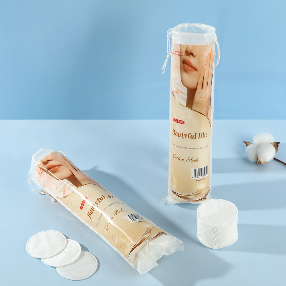 150 piezas de algodón redondo algodón maquillaje simple piel algodón desmaquillaje herramientas de limpieza facial algodón desechable al por mayor