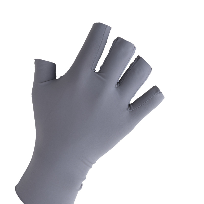 Guantes de medio dedo de verano de hielo transpirables para montar al aire libre anti-UV para hombres y mujeres guantes fríos delgados