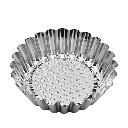 Factory Supply Stainless Steel Thick Egg Tart Mold, Chrysanthemum Bowl Cake Mold, Baking Tools Ruffled Cake Cups