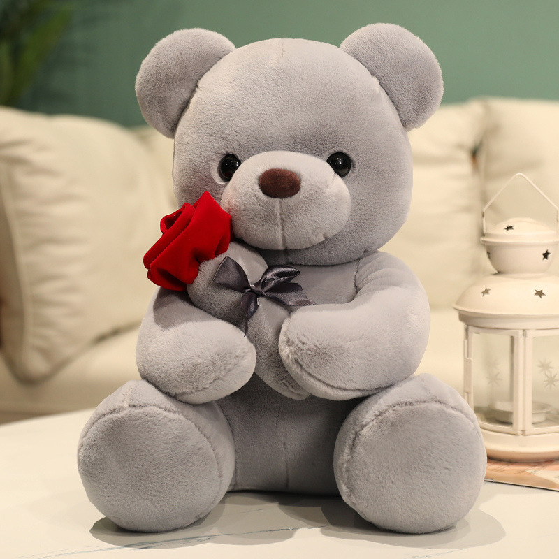 Bonita y divertida rosa Teddy Bear juguetes de peluche para dar a las niñas regalo de Día de San Valentín osos almohada muñeca agarradora