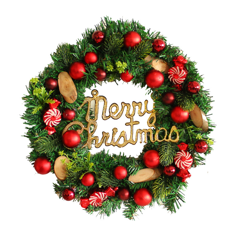 Hong Kong amor Navidad dulces Garland puerta colgando DIY ventana escena decoración guirnalda vacaciones Navidad Bola de ratán adornos