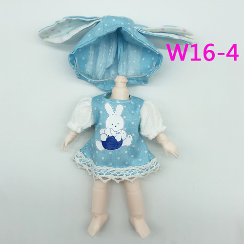 16cm 8 points bjd princess 6 inch dress up doll denim wedding dress ob11 clothes top shorts girl clothes