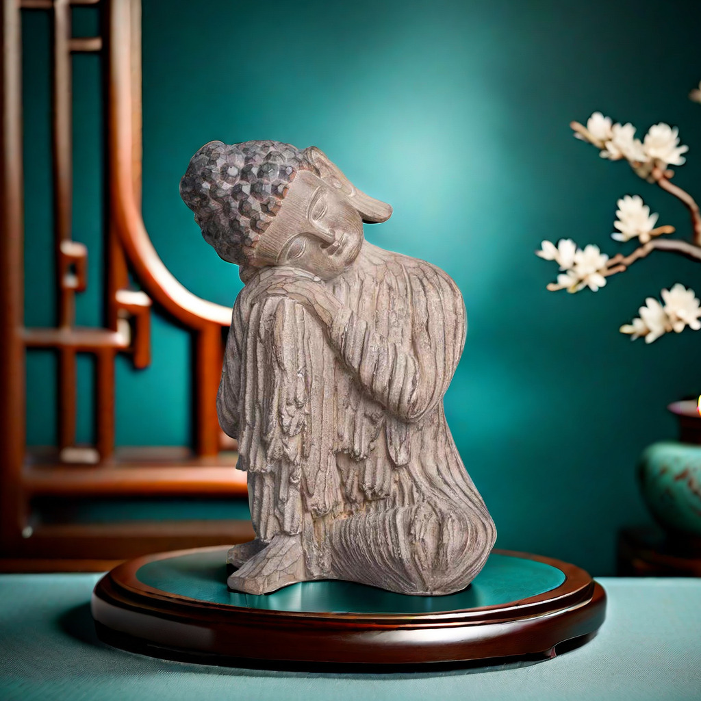 跨境新中式禅意家居花园佛像庭院阳台酒柜装饰品创意客厅树脂摆件