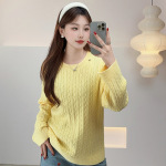 ˫��2025�궬���¿����Ůװ��Ƹ���mm�黨Բ����֯��ͷë��F663