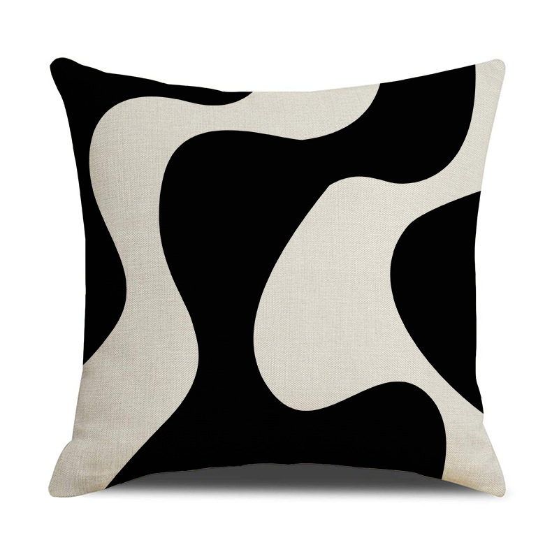 Amazon explosión almohada de impresión geométrica en blanco y negro almohada de decoración interior sofá cojín de cama almohada de cabeza image 6