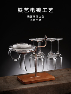Creative Red Wine Glass Rack Upside down Hanging Home Wine Cabinet Decoration Ornaments European Style Simple Hanging Cup Rack Goblet Rack