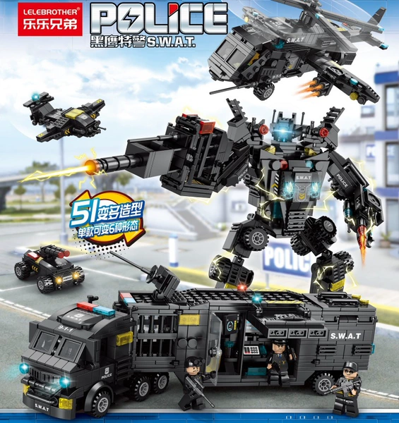 Black Hawk Special Police (51 transformed into bag) 700PCS