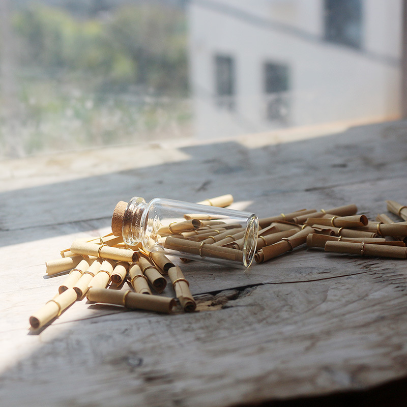 Writable Metal Ring Kraft Paper Color Wishing Note Ring Note Creative Retro Wish Paper Roll Blessing