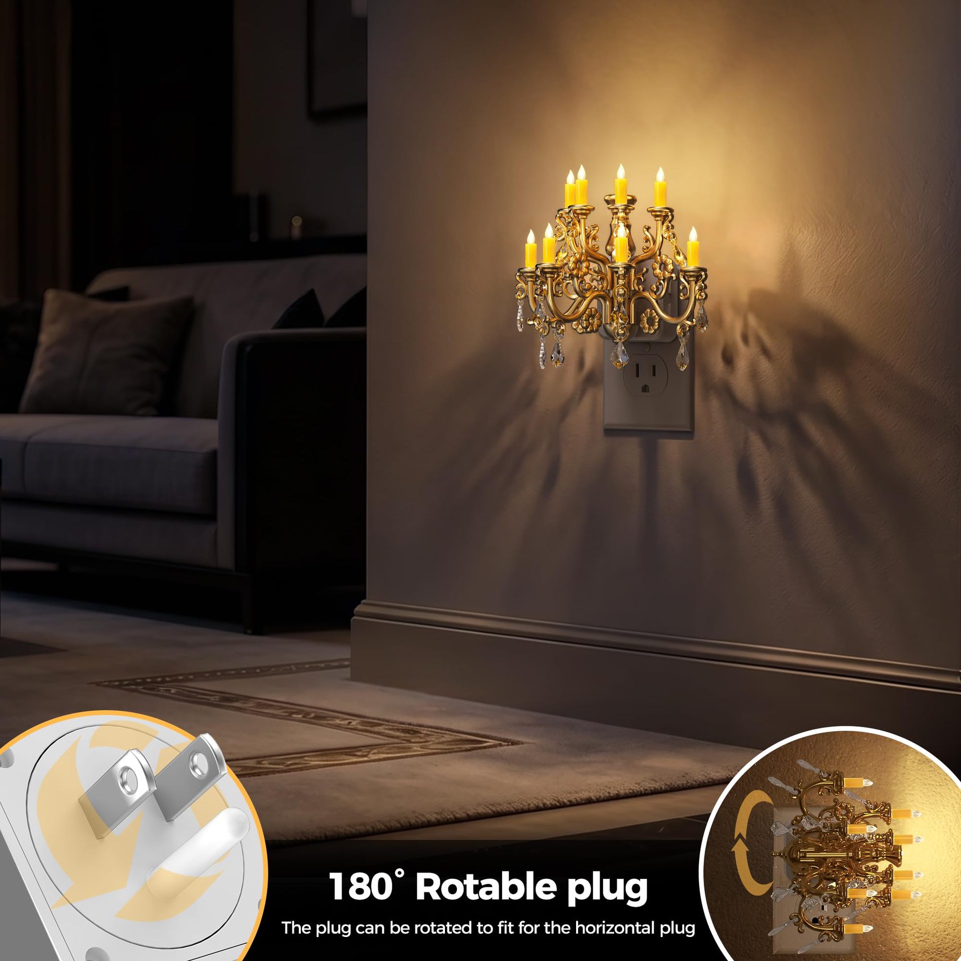 Vintage gold candle light product details