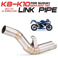 Подходит для Suzuki GSXR600, средняя секция, соединительная труба выхлопной системы из нержавеющей стали GSXR750, модификация выхлопной трубы K8 K10