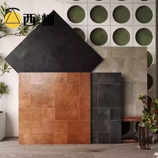 French Retro Courtyard Lime Stone Tiles Garden Balcony Non-Slip Floor Tiles 800X800 Indoor and Outdoor Antique Floor Tiles