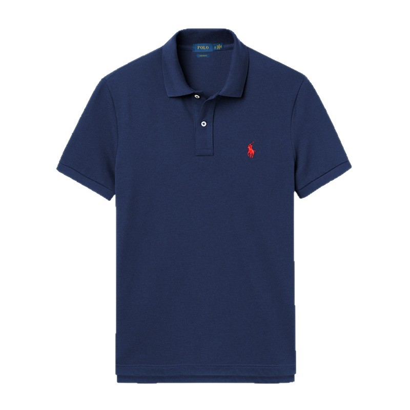 Cross-Border Rl Ralph Lauren T-Shirt Polo Shirt Pony Logo Embroider Summer Men's Polo Shirt Lapel Short-Sleeved T-Shirt