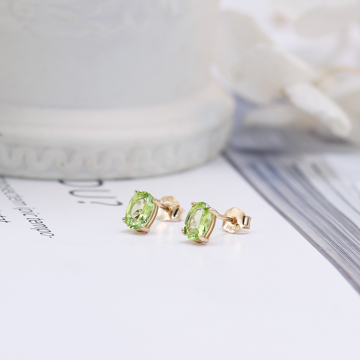 1 Par Plata Cristal 925 De Plata De Ley Geométrico Aretes Pequeños display picture 5