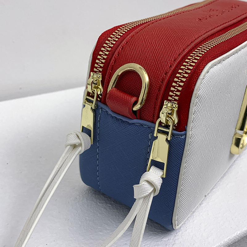 2025 bolso de cámara de dos piezas de color de contraste de nuevo estilo transfronterizo bolso de mensajero para mujer de alta calidad
