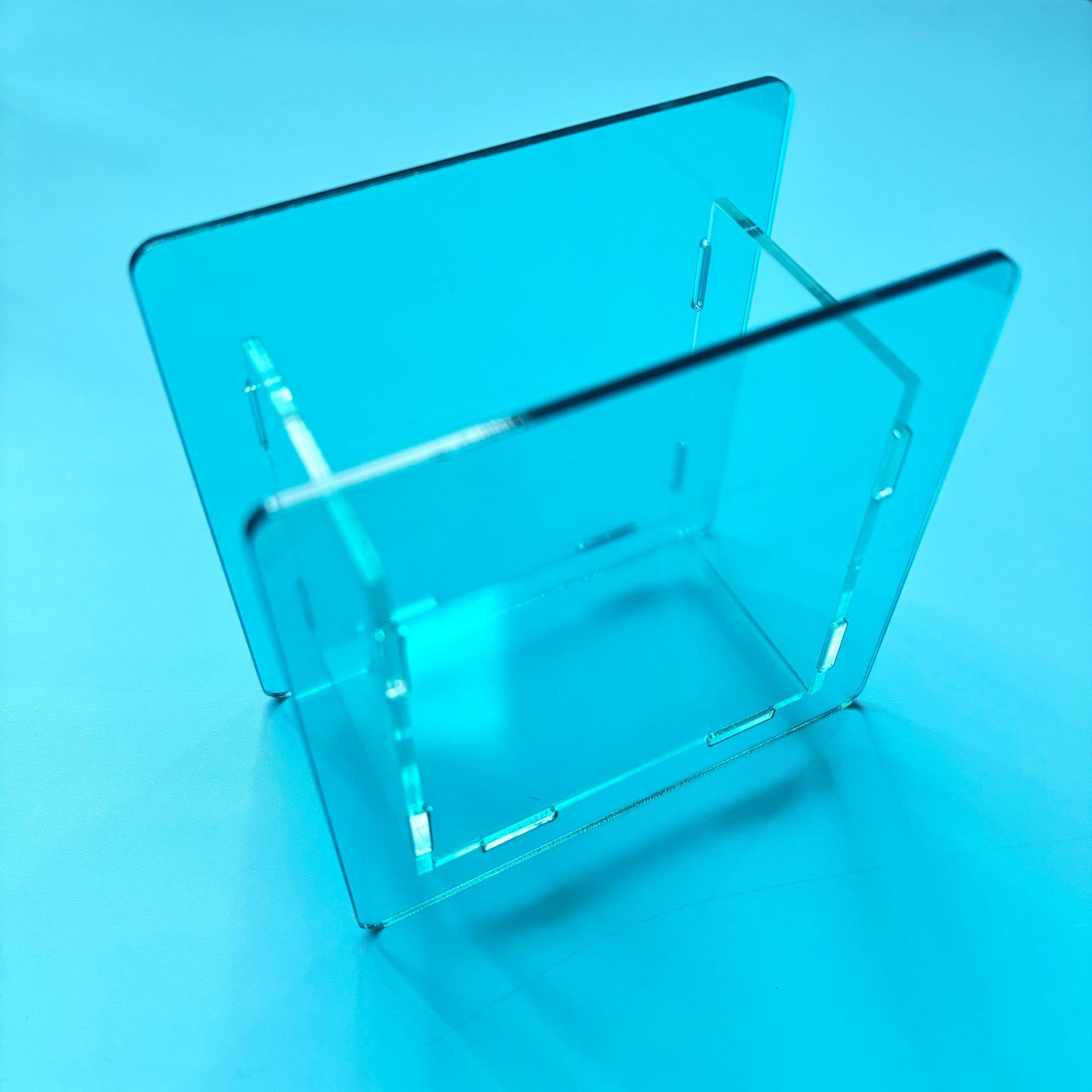 国境を越えて人気のある起爆筆筒文房具箱アクリル筆箱tk純色ゼリー色空白透明diy10 cm