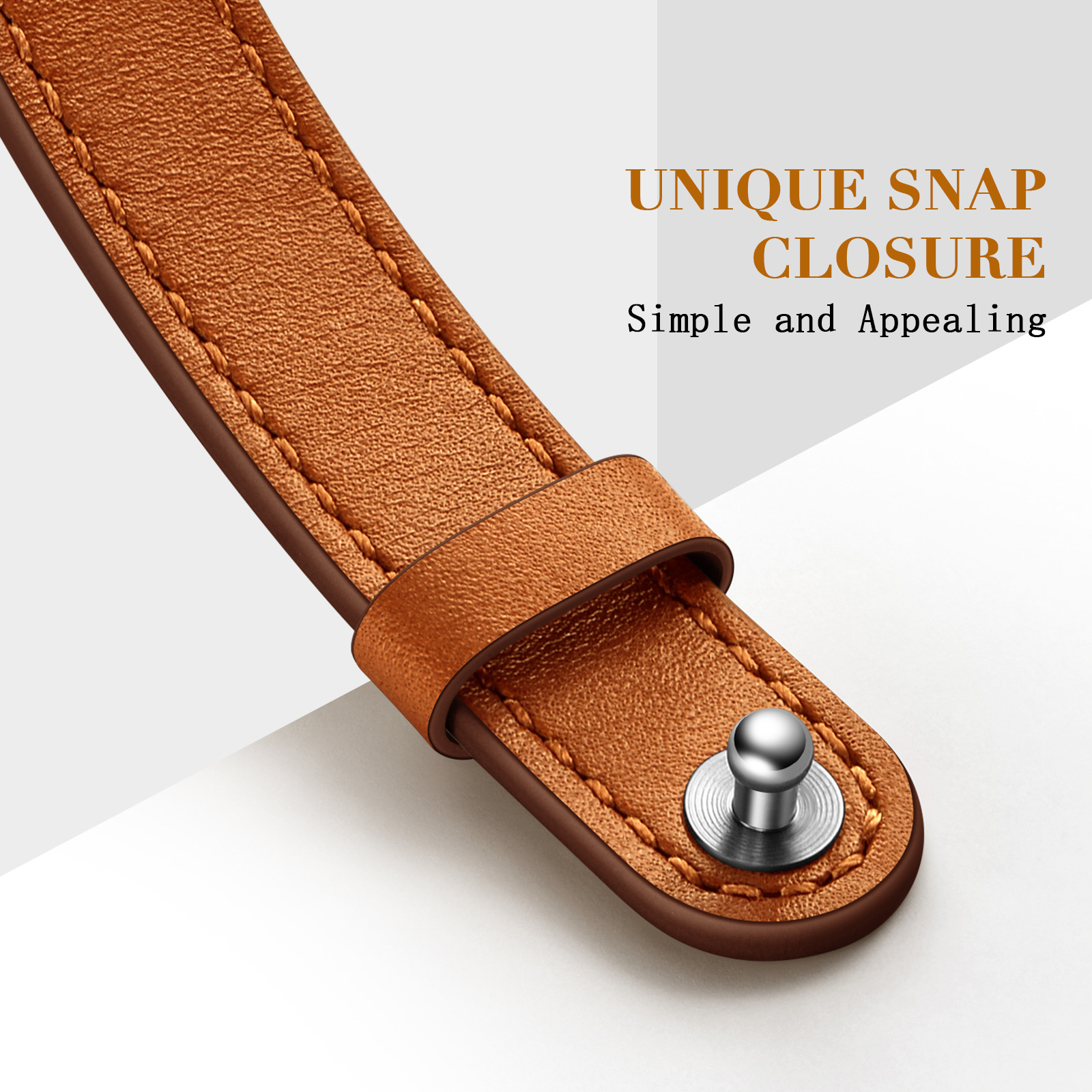 18g Weight Apple watch watchband Classification Genuine leather Material Solid Color Pattern Retro Style Retro Solid Color Apple Watch Watchband 22