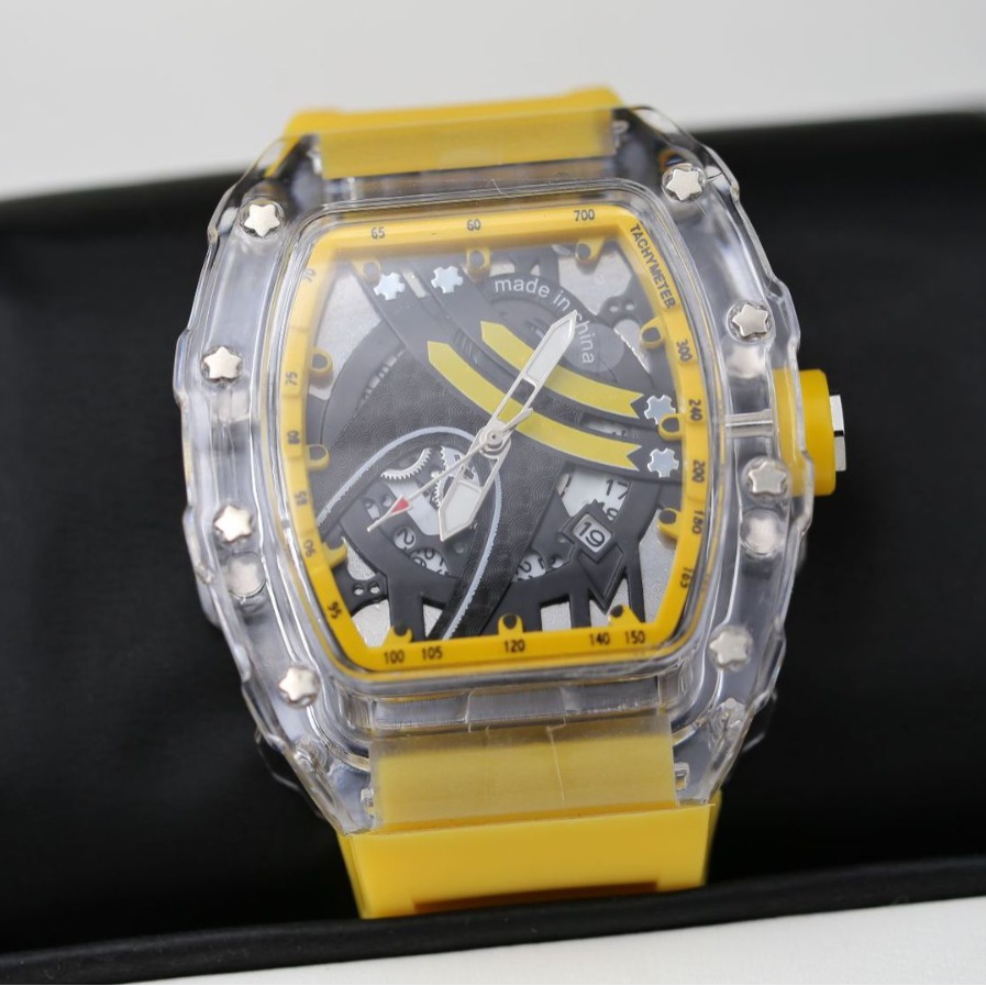 Orologio da uomo ZIDO Brand 2023, nuovo modello trasparente di alta moda con quadrante luminoso a forma di barilotto, trasparente, di tendenza._voghion.com