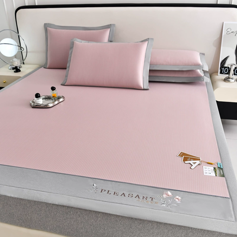 2025 новые вафельные цветы вышитые ледяные шелковые циновки из трех частей