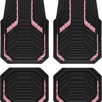 Avtomobil döşəmə paspasları – dirt-blocking mats, available for dropshipping - sequin-style-21-3344cmrear-row-two-piece-setcrystal-velvet