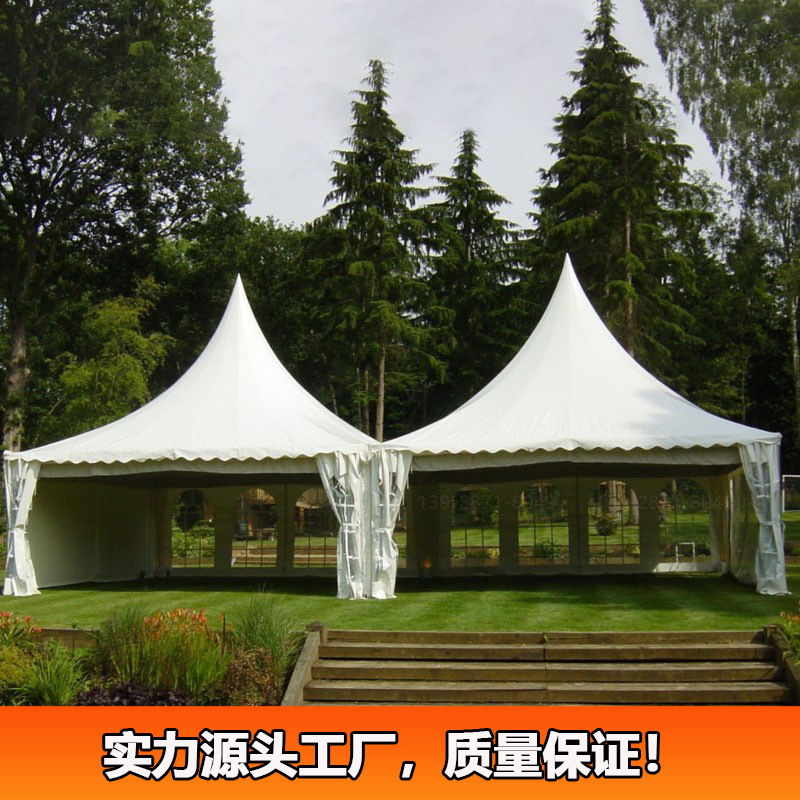 3x3米尖顶帐篷 户外活动聚会餐厅四角帐篷抗风防雨宝塔篷房发国外